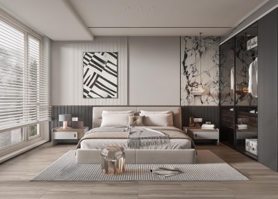 现代卧室3D模型下载